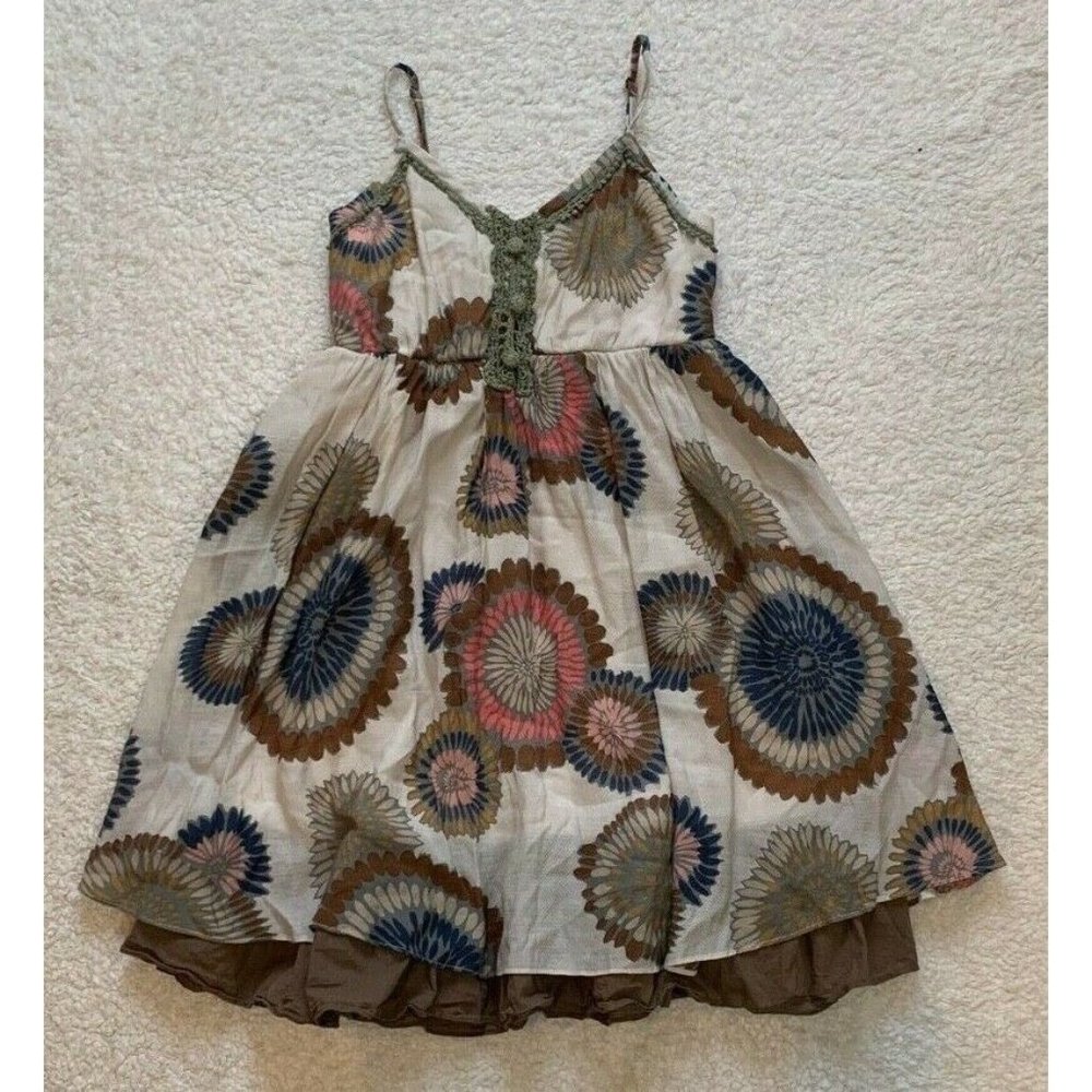 A'reve size small tan/brown Cami with lace buttons